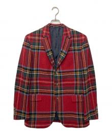 POLO RALPH LAUREN（ポロ・ラルフローレン）の古着「チェックテーラードジャケット」｜レッド