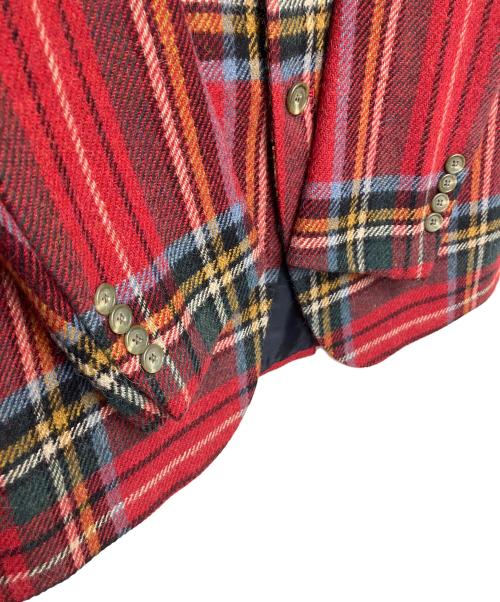 POLO RALPH LAUREN（ポロ・ラルフローレン）POLO RALPH LAUREN (ポロ・ラルフローレン) チェックテーラードジャケット レッド サイズ:42R 180/104の古着・服飾アイテム