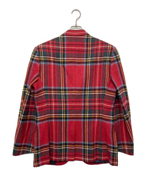 POLO RALPH LAUREN（ポロ・ラルフローレン）POLO RALPH LAUREN (ポロ・ラルフローレン) チェックテーラードジャケット レッド サイズ:42R 180/104の古着・服飾アイテム