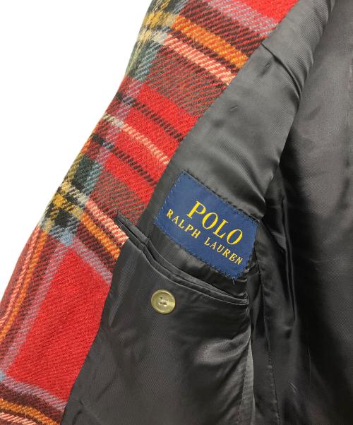 POLO RALPH LAUREN（ポロ・ラルフローレン）POLO RALPH LAUREN (ポロ・ラルフローレン) チェックテーラードジャケット レッド サイズ:42R 180/104の古着・服飾アイテム