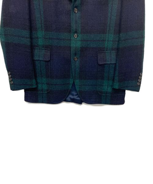 POLO RALPH LAUREN（ポロ・ラルフローレン）POLO RALPH LAUREN (ポロ・ラルフローレン) 715572628　ツイードジャケット グリーン×ネイビー サイズ:サイズタグ切れの古着・服飾アイテム