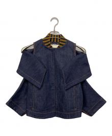 FENDI（フェンディ）の古着「FLF515 A0MR　CUT OUT DENIM JACKET　デニムジャケット」｜ネイビー