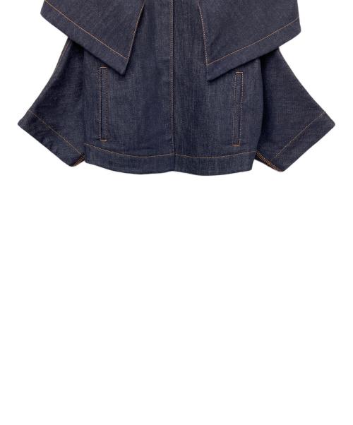 FENDI（フェンディ）FENDI (フェンディ) FLF515 A0MR　CUT OUT DENIM JACKET　デニムジャケット ネイビー サイズ:36の古着・服飾アイテム