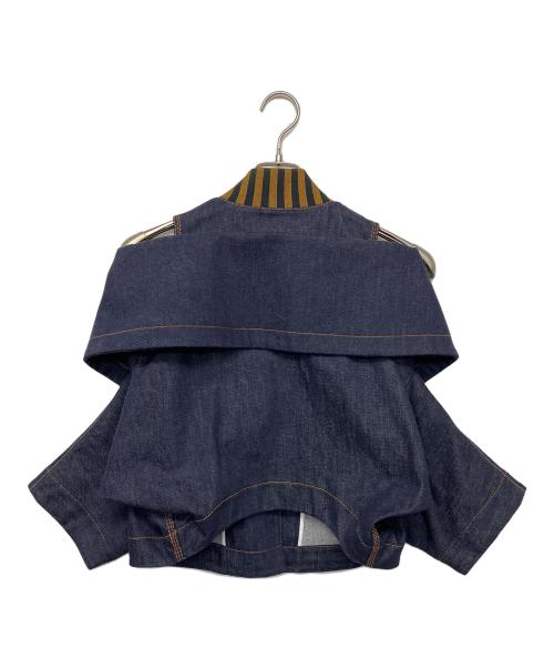 FENDI（フェンディ）FENDI (フェンディ) FLF515 A0MR　CUT OUT DENIM JACKET　デニムジャケット ネイビー サイズ:36の古着・服飾アイテム