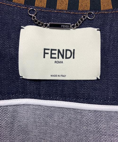 FENDI（フェンディ）FENDI (フェンディ) FLF515 A0MR　CUT OUT DENIM JACKET　デニムジャケット ネイビー サイズ:36の古着・服飾アイテム