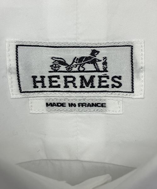 HERMES（エルメス）HERMES (エルメス) クローバー柄　長袖シャツ ホワイト サイズ:39の古着・服飾アイテム