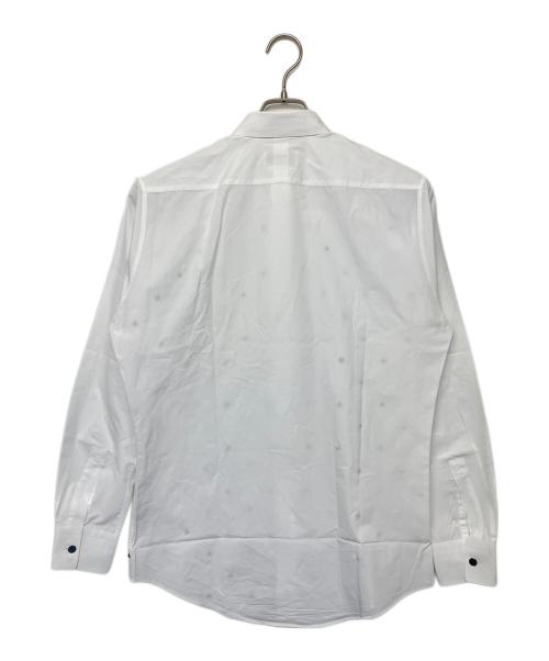 HERMES（エルメス）HERMES (エルメス) クローバー柄　長袖シャツ ホワイト サイズ:39の古着・服飾アイテム