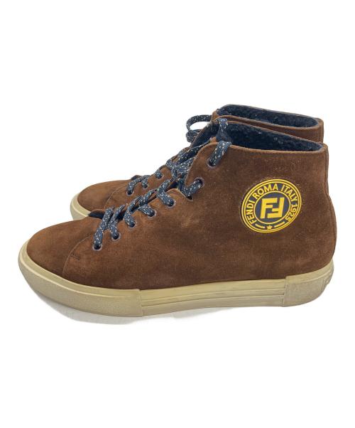 FENDI（フェンディ）FENDI (フェンディ) ムートン　スニーカー ブラウン サイズ:25cmの古着・服飾アイテム