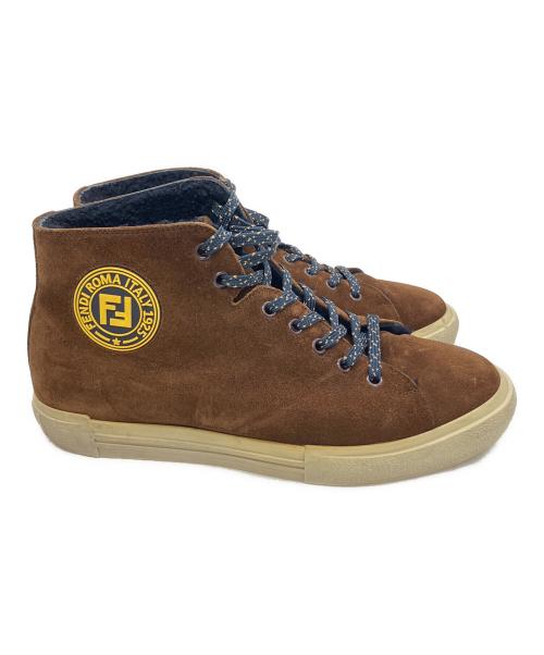 FENDI（フェンディ）FENDI (フェンディ) ムートン　スニーカー ブラウン サイズ:25cmの古着・服飾アイテム