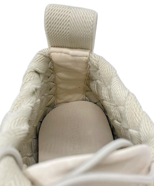 BOTTEGA VENETA（ボッテガベネタ）BOTTEGA VENETA (ボッテガベネタ) イントレチャートプラットスニーカー アイボリー サイズ:25cmの古着・服飾アイテム