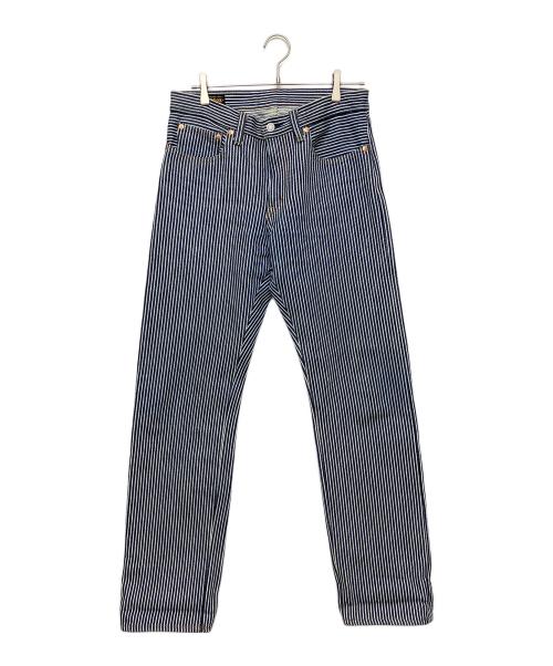 KOJIMA GENES（コジマジーンズ）KOJIMA GENES (コジマジーンズ) 21oz　パンツ ネイビー×ホワイト サイズ:83.5cm (W33)の古着・服飾アイテム