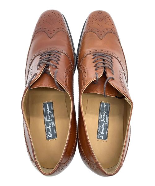 Salvatore Ferragamo（サルヴァトーレ フェラガモ）Salvatore Ferragamo (サルヴァトーレ フェラガモ) D25U　ドレスシューズ ブラウン サイズ:9の古着・服飾アイテム