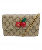 GUCCIグッチ）の古着「GGスプリーム　ショルダーポーチ」｜アイボリー