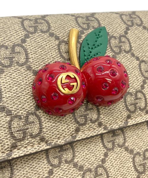 GUCCI（グッチ）GUCCI (グッチ) GGスプリーム　ショルダーポーチ アイボリーの古着・服飾アイテム