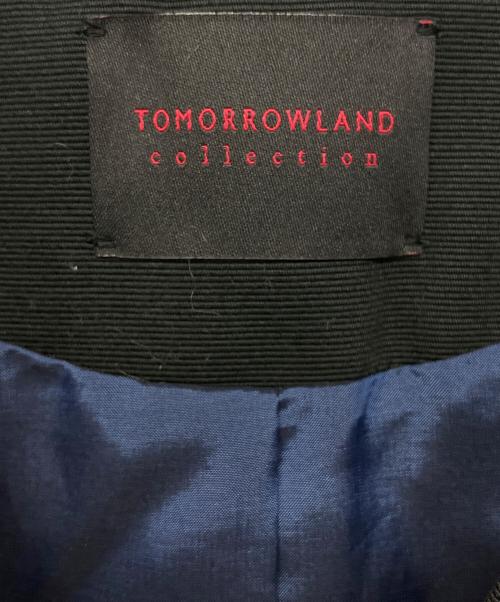 TOMORROW LAND collection（トゥモローランドコレクション）TOMORROW LAND collection (トゥモローランドコレクション) タッタ シェパード ファーペプラムジレ ホワイト×ブラック サイズ:36の古着・服飾アイテム