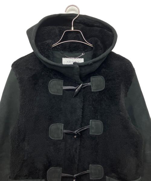 ADORE（アドーア）ADORE (アドーア) ムートンダッフルコート ブラック サイズ:38の古着・服飾アイテム