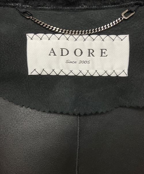 ADORE（アドーア）ADORE (アドーア) ムートンダッフルコート ブラック サイズ:38の古着・服飾アイテム