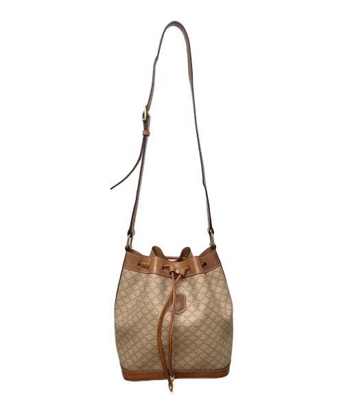 CELINE（セリーヌ）CELINE (セリーヌ) 巾着ショルダーバッグ ブラウンの古着・服飾アイテム
