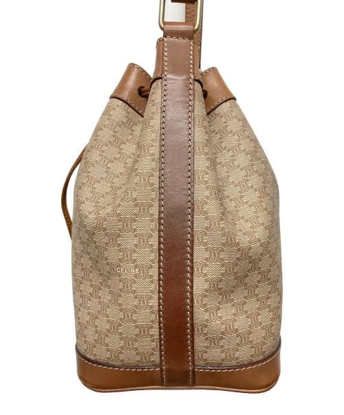 CELINE（セリーヌ）CELINE (セリーヌ) 巾着ショルダーバッグ ブラウンの古着・服飾アイテム