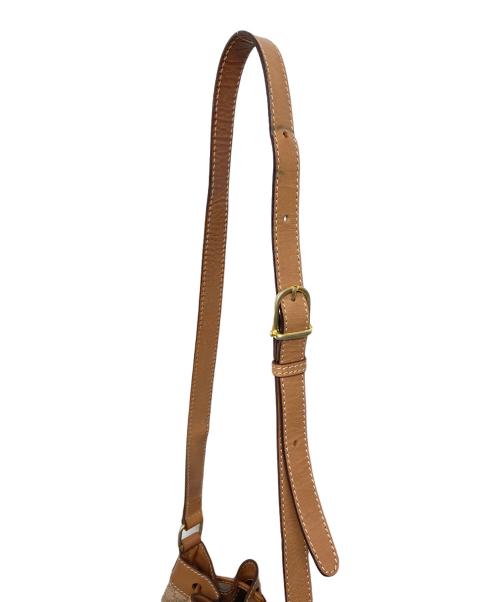 CELINE（セリーヌ）CELINE (セリーヌ) 巾着ショルダーバッグ ブラウンの古着・服飾アイテム
