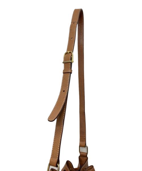 CELINE（セリーヌ）CELINE (セリーヌ) 巾着ショルダーバッグ ブラウンの古着・服飾アイテム