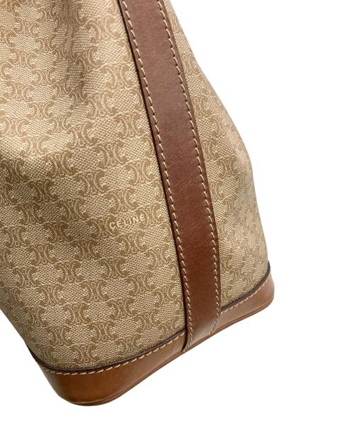 CELINE（セリーヌ）CELINE (セリーヌ) 巾着ショルダーバッグ ブラウンの古着・服飾アイテム