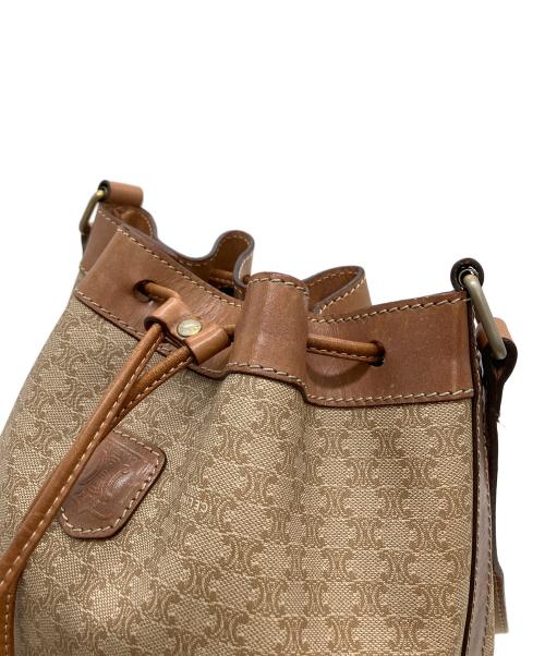CELINE（セリーヌ）CELINE (セリーヌ) 巾着ショルダーバッグ ブラウンの古着・服飾アイテム