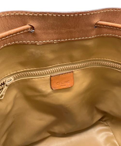 CELINE（セリーヌ）CELINE (セリーヌ) 巾着ショルダーバッグ ブラウンの古着・服飾アイテム