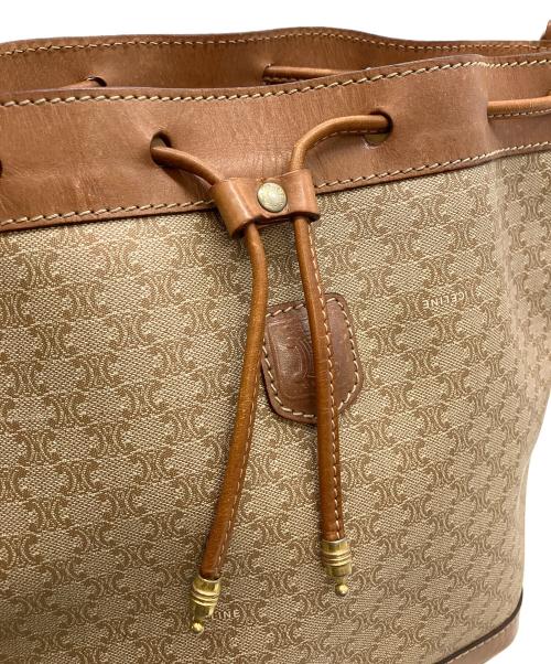 CELINE（セリーヌ）CELINE (セリーヌ) 巾着ショルダーバッグ ブラウンの古着・服飾アイテム
