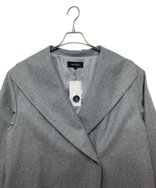 UNTITLED（アンタイトル）UNTITLED (アンタイトル) ネオカレッジフラノ ビッグショールコート グレー サイズ:44 未使用品の古着・服飾アイテム