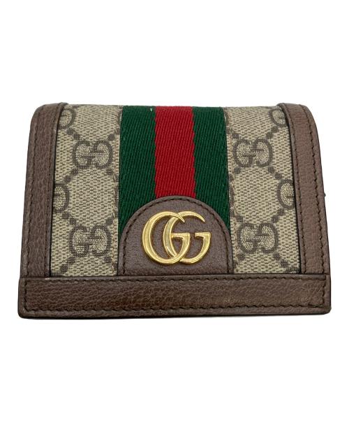 GUCCI（グッチ）GUCCI (グッチ) 523155 コンパクトウォレット ブラウンの古着・服飾アイテム