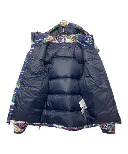 POLO RALPH LAUREN（ポロ・ラルフローレン）POLO RALPH LAUREN (ポロ・ラルフローレン) スキープリント ウォーターリペラント　ダウンジャケット ネイビー サイズ:XSの古着・服飾アイテム
