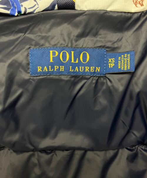 POLO RALPH LAUREN（ポロ・ラルフローレン）POLO RALPH LAUREN (ポロ・ラルフローレン) スキープリント ウォーターリペラント　ダウンジャケット ネイビー サイズ:XSの古着・服飾アイテム