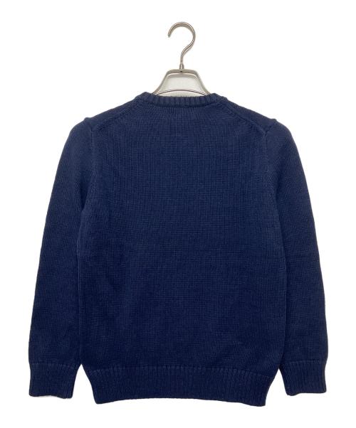 POLO RALPH LAUREN（ポロ・ラルフローレン）POLO RALPH LAUREN (ポロ・ラルフローレン) ベアポニープリント　厚手ニット ネイビー サイズ:160cm 未使用品の古着・服飾アイテム