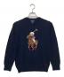 POLO RALPH LAUREN（ポロ・ラルフローレン）の古着「ベアポニープリント　厚手ニット」｜ネイビー
