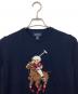 POLO RALPH LAUREN (ポロ・ラルフローレン) ベアポニープリント　厚手ニット ネイビー サイズ:160cm 未使用品：18000円