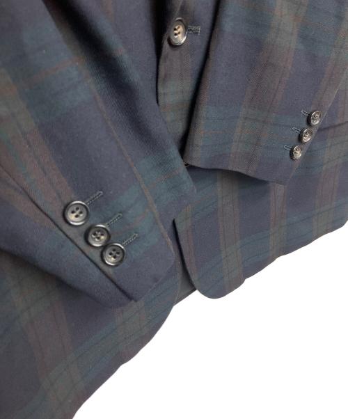 COMME des GARCONS（コムデギャルソン）COMME des GARCONS (コムデギャルソン) HJ-05011S　テーラードジャケット ブラウン×グリーン サイズ:Sの古着・服飾アイテム