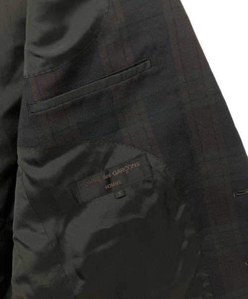 COMME des GARCONS（コムデギャルソン）COMME des GARCONS (コムデギャルソン) HJ-05011S　テーラードジャケット ブラウン×グリーン サイズ:Sの古着・服飾アイテム