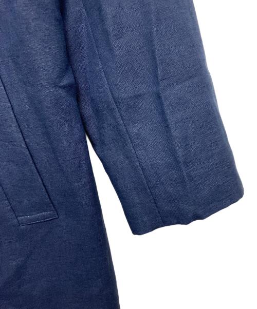 自由区（ジユウク）自由区 (ジユウク) CMWMKS0210　リネンコート ブルー サイズ:38の古着・服飾アイテム