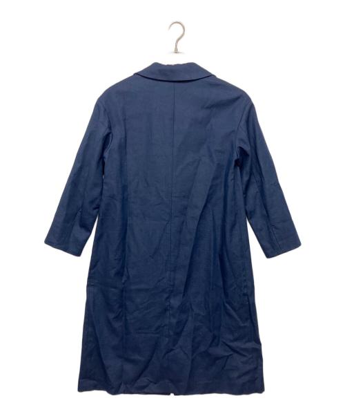 自由区（ジユウク）自由区 (ジユウク) CMWMKS0210　リネンコート ブルー サイズ:38の古着・服飾アイテム