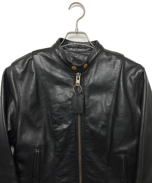 VANSON（バンソン）VANSON (バンソン) レザーライダースジャケット ブラック サイズ:10の古着・服飾アイテム