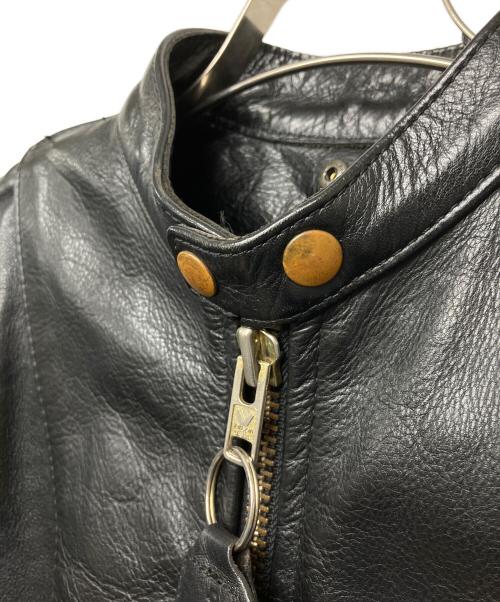 VANSON（バンソン）VANSON (バンソン) レザーライダースジャケット ブラック サイズ:10の古着・服飾アイテム