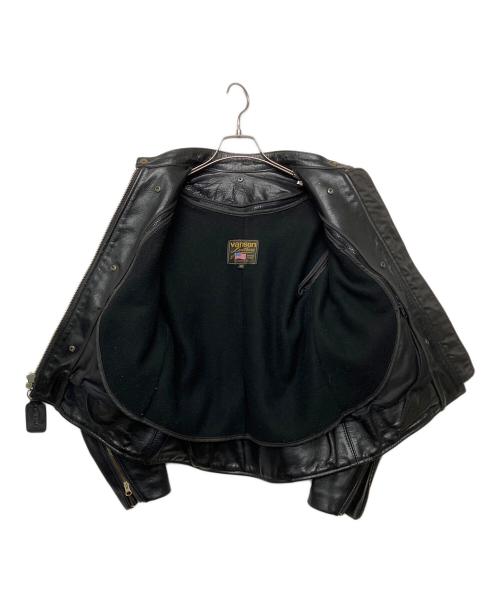 VANSON（バンソン）VANSON (バンソン) レザーライダースジャケット ブラック サイズ:10の古着・服飾アイテム