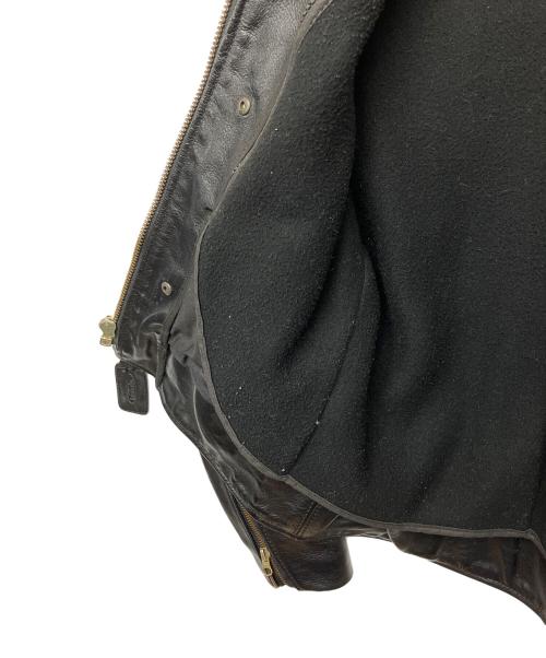 VANSON（バンソン）VANSON (バンソン) レザーライダースジャケット ブラック サイズ:10の古着・服飾アイテム