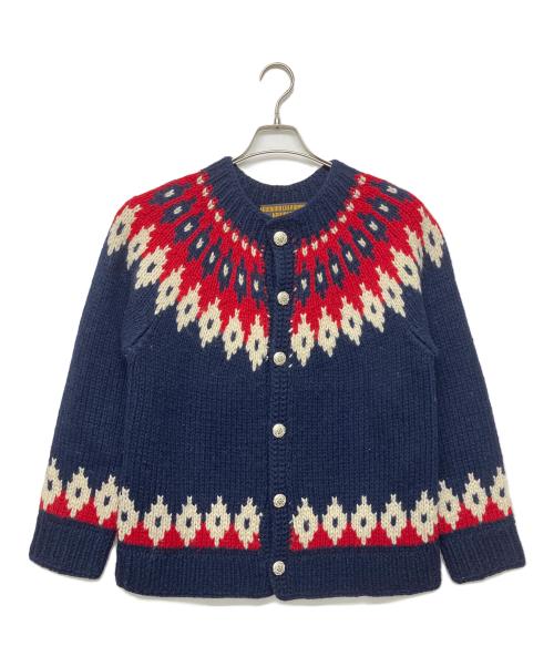 STANDARD CALIFORNIA（スタンダードカリフォルニア）STANDARD CALIFORNIA (スタンダードカリフォルニア) ウールニット レッド×ネイビー サイズ:Mの古着・服飾アイテム