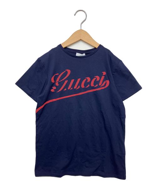 GUCCI（グッチ）GUCCI (グッチ) 半袖カットソー ネイビー サイズ:150cm 未使用品の古着・服飾アイテム