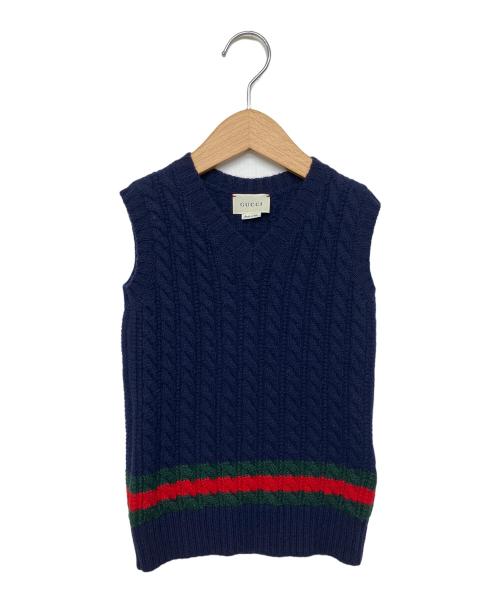 GUCCI（グッチ）GUCCI (グッチ) ニットベスト ネイビー サイズ:5の古着・服飾アイテム
