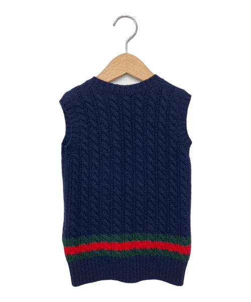 GUCCI（グッチ）GUCCI (グッチ) ニットベスト ネイビー サイズ:5の古着・服飾アイテム