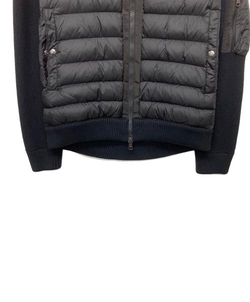 MONCLER（モンクレール）MONCLER (モンクレール) Maglione Tricot Cardigan　ニット切り替え ダウン カーディガン パーカー ブラック サイズ:XXLの古着・服飾アイテム