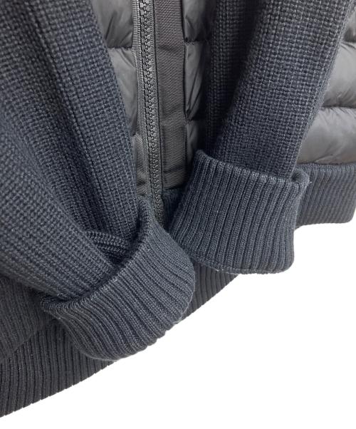MONCLER（モンクレール）MONCLER (モンクレール) Maglione Tricot Cardigan　ニット切り替え ダウン カーディガン パーカー ブラック サイズ:XXLの古着・服飾アイテム
